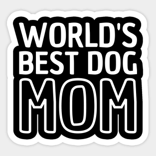 Worlds Best Dog Mom Sticker